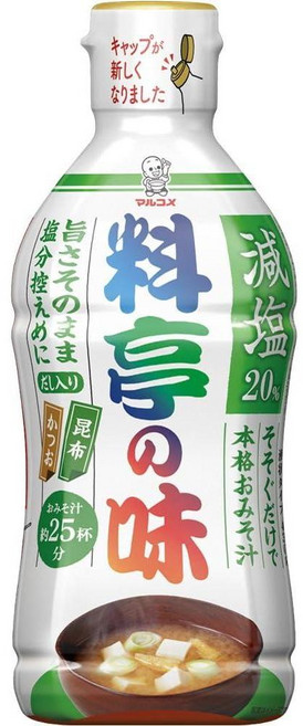 소스 마루코메 액상 미소 요리의 맛 저염 430g, 1개