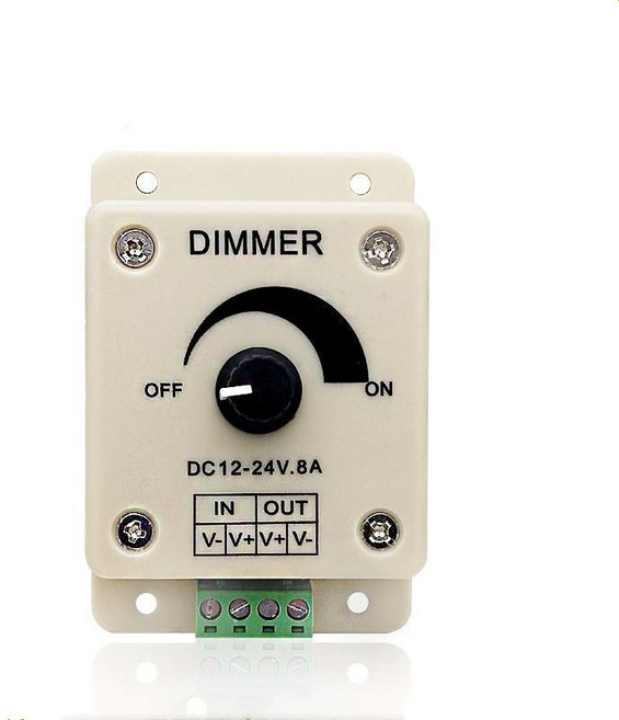 LED 디머 스위치 12V 24V 8A - 밝기 조절 조광기 컨트롤러 - 간접조명 줄조명 부품