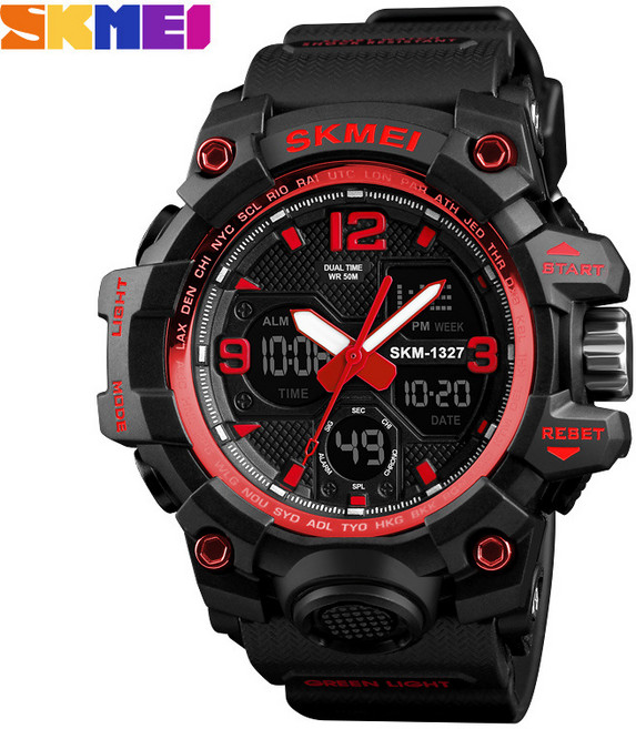 내사랑꾸나 스포츠 전자 5기압 방수 시계 S-1327 + 케이스 세트