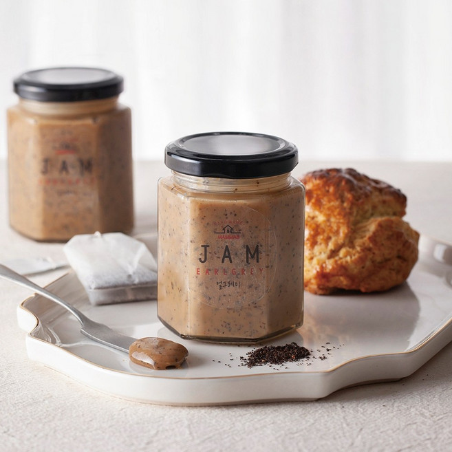 수제잼 얼그레이잼 비정제원당 저칼로리 다이어트 홍차 콩포트 얼그레이밀크잼, 200g, 1개