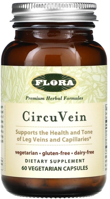 플로라 CircuVein 60베지캡슐 디오스민 헤스페리딘 서포트 레그베인, 1병, 1개, 60정 - 쿠팡