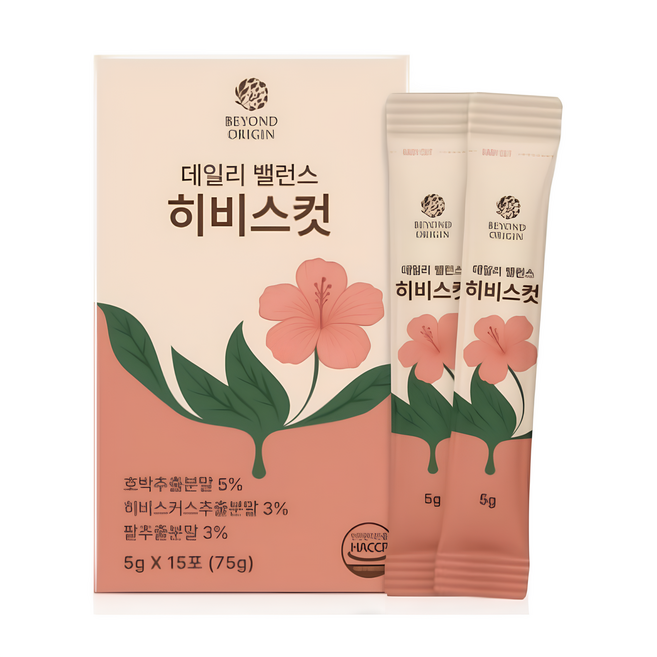 비욘드오리진 데일리 밸런스 히비스컷 5g x 15포 [히비스커스 컷 부기 제거 다이어트 티 이너뷰티 체지방 컷 식후 관리 데일리 허브차 건강 보조제 히비스 다이어트], 1개, 15회분