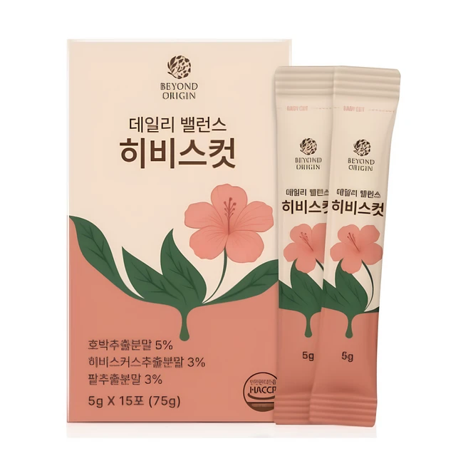 비욘드오리진 데일리 밸런스 히비스컷 5g x 15포 [히비스커스 컷 부기 제거 다이어트 티 이너뷰티 체지방 컷 식후 관리 데일리 허브차 건강 보조제 히비스 다이어트], 1개, 15회분 - 쿠팡
