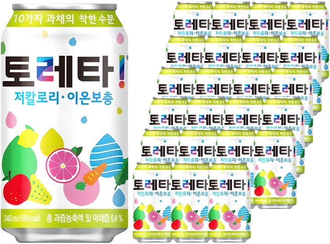 토레타 이온음료 캔, 340ml, 24개