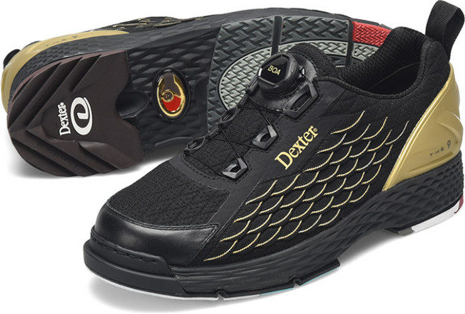 [탈취제] 덱스터 The C9 니트보아 블랙골드 볼링화 다이얼 좌우겸용