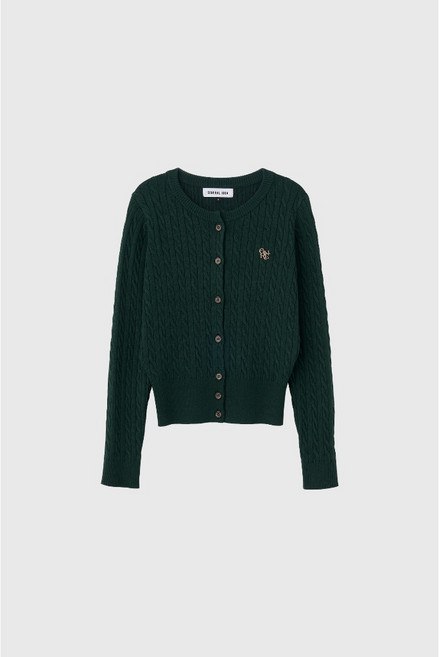 GENERAL IDEA 韓國女款超細羊毛麻花開襟衫 WBD3L04505 柔軟舒適 經典百搭