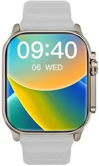 오리지널 T800 울트라 스마트워치 2025 49mm 남녀공용 블루투스 통화 BT 음악 스포츠 무선 충전 스마트워치, 02 Silver