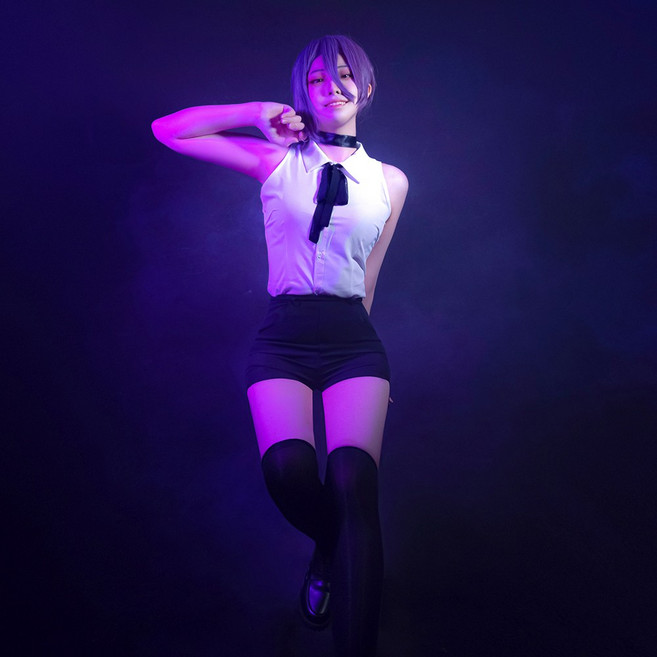 체인소맨 레제 코스프레 의상 가발 풀세트 애니 코스튬 할로윈 파티복