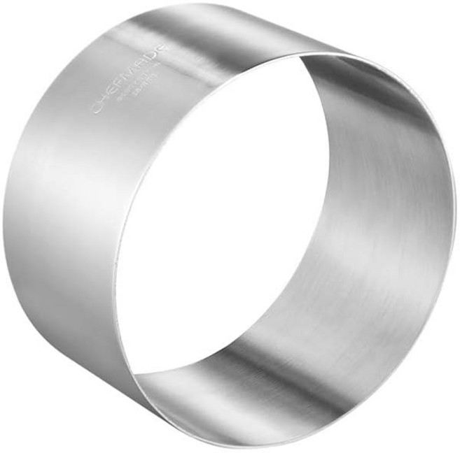 셰프메이드 무스 링 몰드 6인치 원형 논스틱 심리스 18/8 스테인리스 스틸 식품 성형, 1개