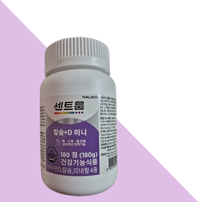 센트룸 칼슘+D 미니 비타민D 칼슘 미네랄 구리 망간 아연 마그네슘, 180정, 3개