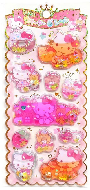 옐상 산리오 워터룸 스티커 5종, 1개, 키티