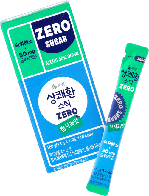 큐원 상쾌환스틱 청사과맛 18g 10개 숙취해소제 음주전후(5338)