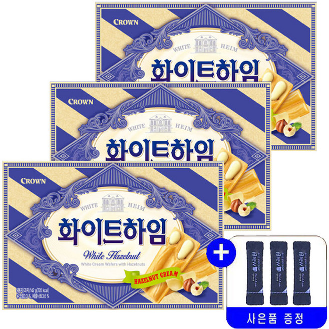 크라운제과 화이트하임 284g 묶음행사+사은품 증정, 3개