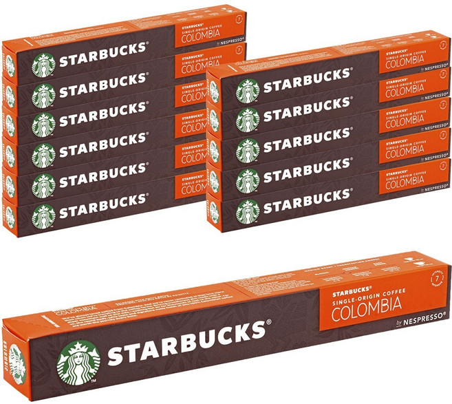 STARBUCKS 星巴克 Nespresso哥倫比亞咖啡膠囊, 12個, 10個