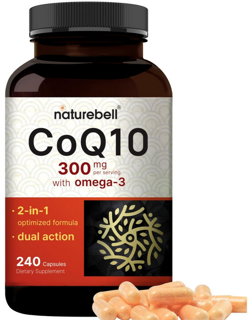 네이처벨 Coq10 코엔자임큐텐 유비퀴놀 300mg 오메가3 omega3 함유 240캡슐, 240정, 1개