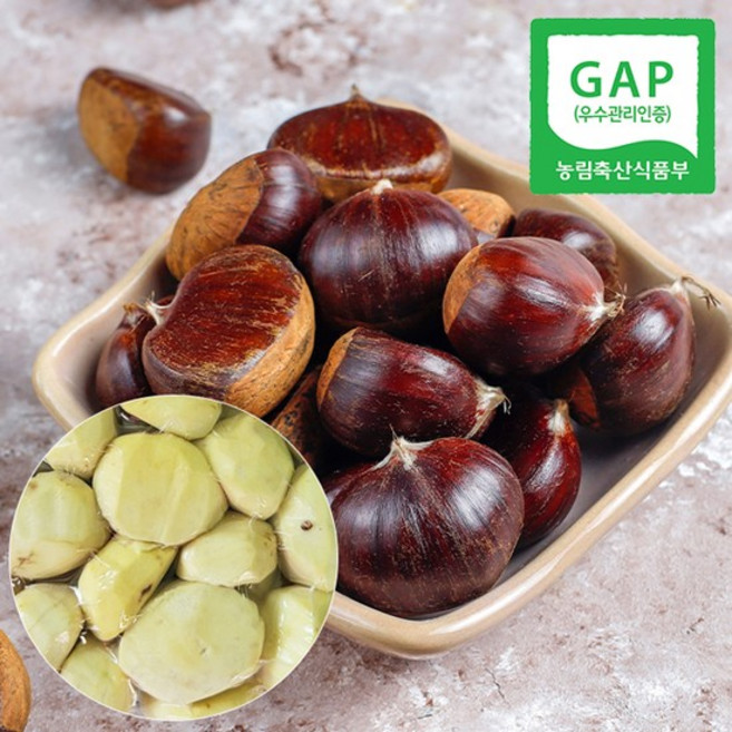 [GAP인증] 산지직송 충남 공주 정안 깐밤 생율밤 1kg(옥광대), 1개