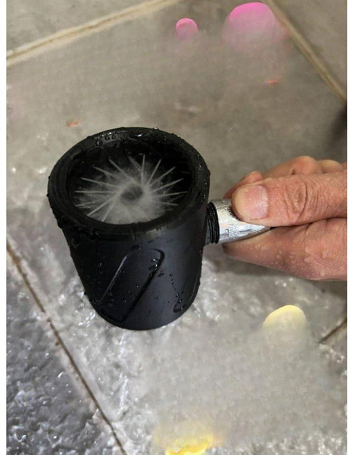 남성용 샤워헤드 애완동물 꼬리 목욕 회오리 물줄기, 3. 검은색 L (내경 6.5), 1개