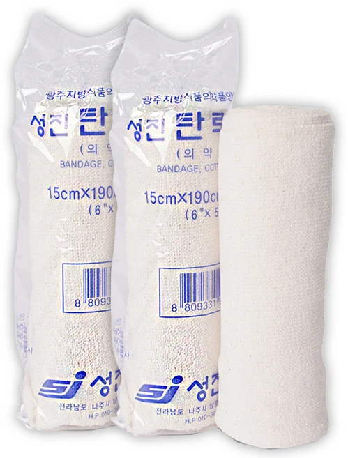 성진 탄력붕대 15cm (6인치) 압박붕대 특대형, 1세트, 2개입 - 쿠팡