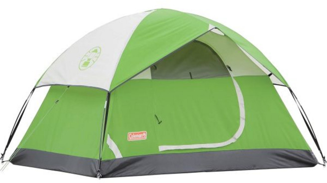 Coleman 콜맨 선돔 4인용 텐트 비와커버 포함 방수 10분 만에 설치, 3 Person, Palm Green