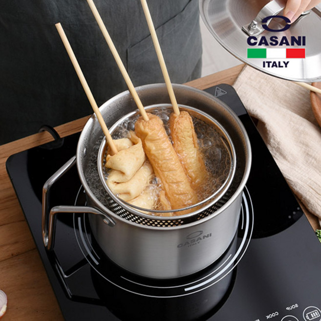 까사니 쿠치나 멀티팟 2.3L 국수 파스타 오뎅탕 육수 이유식 채반, 스텐, 까사니 쿠치나 멀티팟2.3L