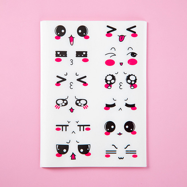 미니 러블리 이모티콘 다꾸 감정 스티커 이모지, 3호, 10매