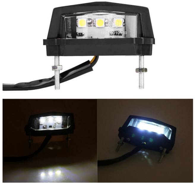 발통마켓 오토바이 번호판 LED 번호판등 방수 12v 테일 램프 라이트, LED번호판등(고급형), 1개