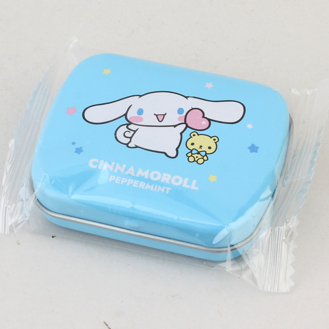 산리오 캔디 시나모롤 /딸기향 무설탕 틴케이스 입냄새 제거 사탕, 15g