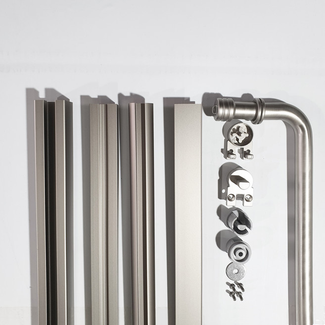 니켈 무힌지샤워부스 부속세트 2500 / 무광실버부속, 니켈(무광실버)