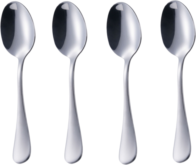 굿라이프 티스푼 4세트 12.6cm, 4개, 실버