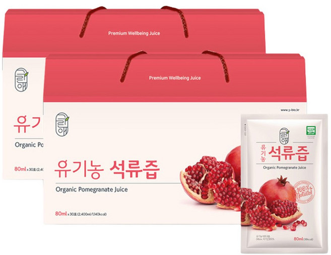 그린애 유기농 석류즙 80ml 30개입 2개