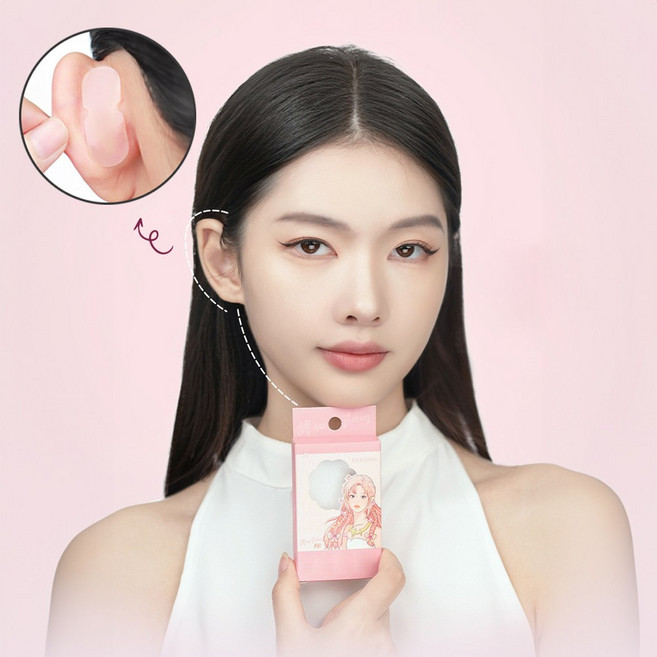 누운 귀 교정 테이프 엘프 귀 스티커 18개입, 1세트