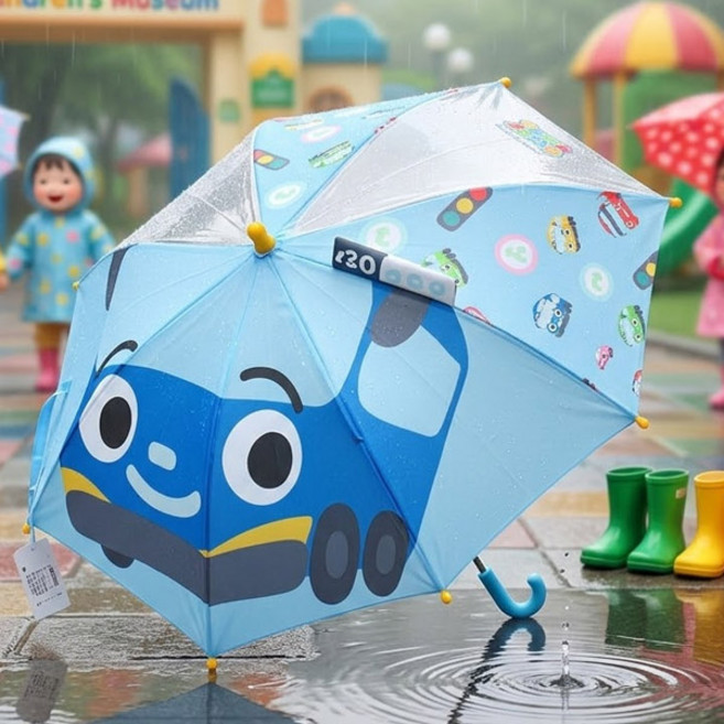 타요 투명창 키즈 우산 캐릭터 아동 우산 시야확보 안전 어린이집 유치원 우산 3~4세