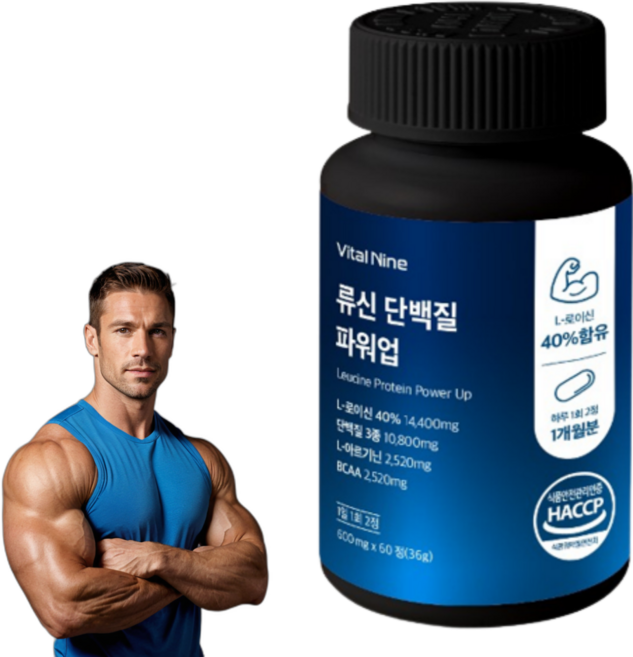 요다이스요 류신 근육 단백질 아르기닌 아미노산 타블렛 루신, 1개, 60정