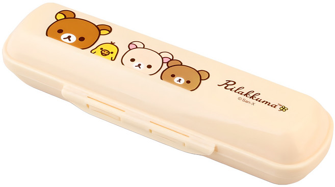 리락쿠마 유아용 다용도 통통 케이스 해피, 아이보리, 1개