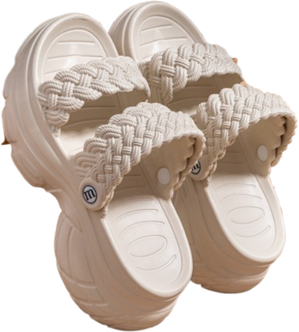 라플렌 발편한 통굽 여름 슬리퍼 샌들 7cm 키높이