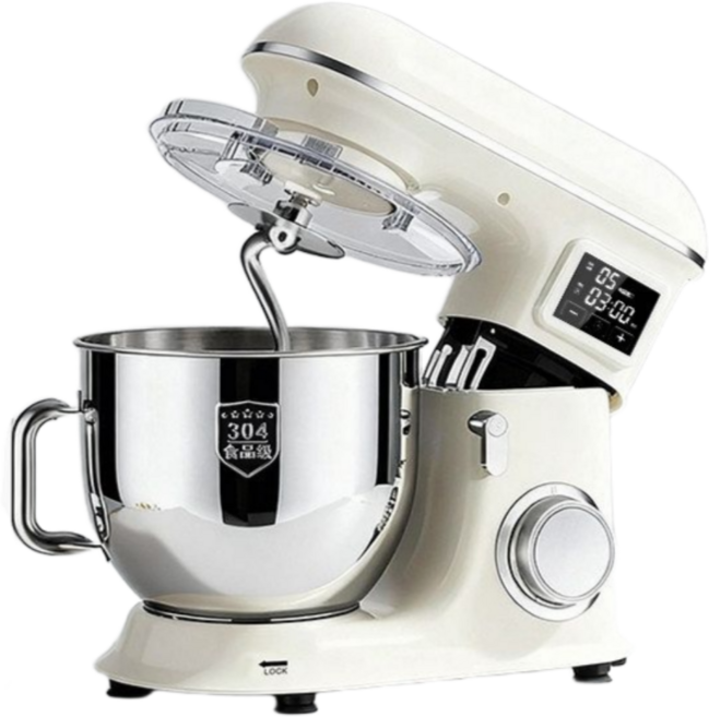 빠뜨쉐 초보자도 쉽게 반죽기 휘핑기 거품기 가정용 반죽기 발효기 홈베이킹 스탠드믹스 휘핑기 빵 밀가루 제빵, 1개, 8L, 베이지 반죽기+발효