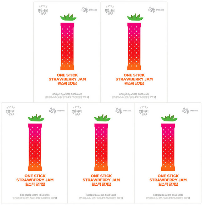 복음자리 원스틱 딸기잼 30p, 5개, 600g