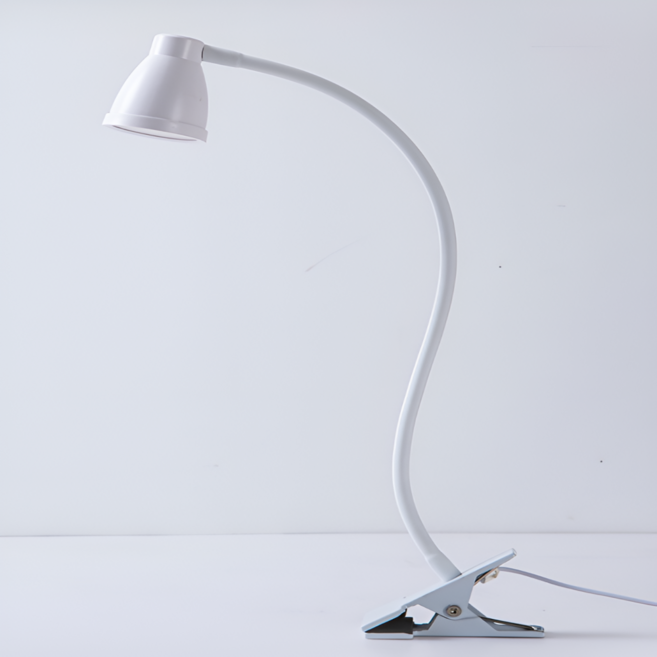 픽 마스터 LED 집게형 독서등 휴대용 탁상용 조명 밝기 조절, 화이트