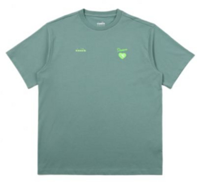 디아도라 Diadora 하트 심볼 반팔 티셔츠 TURQUOISE 매장정품 116013
