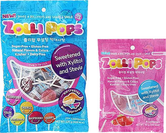 졸리팝 자일리톨 무설탕 캔디 롤리팝 막대사탕 혼합 125g(21개)+ 딸기맛 40g(8개), 1개, 165g