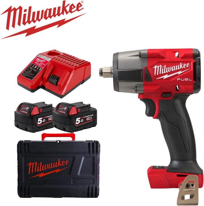 밀워키 충전 미드 하이토크 렌치 M18 FMTIW2F12-502X II 세트 케이스포함 신형, 1개