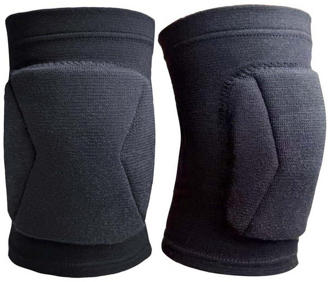 JYBTAA 부드러운 무릎 패드 두꺼운 패딩 폼 배구 농구 미식축구 남성용 사이클링 등산 하이킹 레슬링 스케이팅 여성용 미끄럼 방지 보호대 성인용 통기성 슬리브 블, 라지