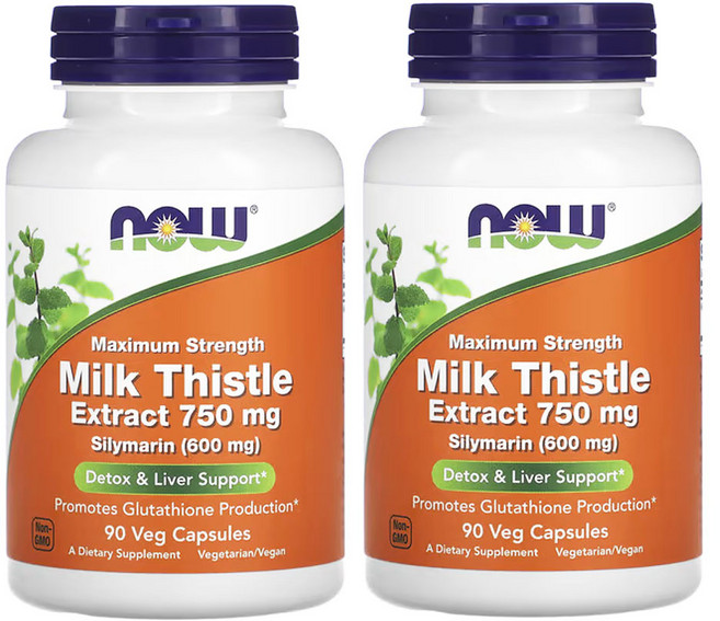 나우푸드 밀크씨슬 최대 강도 750mg 90캡슐, 2개, 90정