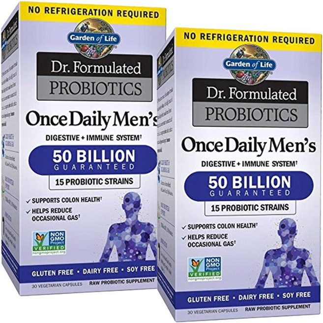 Garden of Life Dr. Formulated男性專用益生菌素食膠囊, 30顆, 2罐