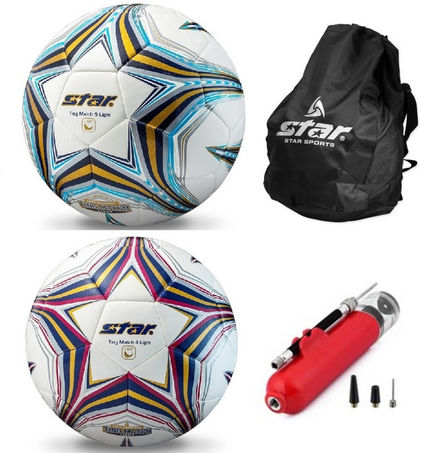 스타 축구공 4호 5호 팅매치라이트 어린이 아동 유소년 주니어 축구볼 가방 펌프세트, 팅매치4호라이트, 1개