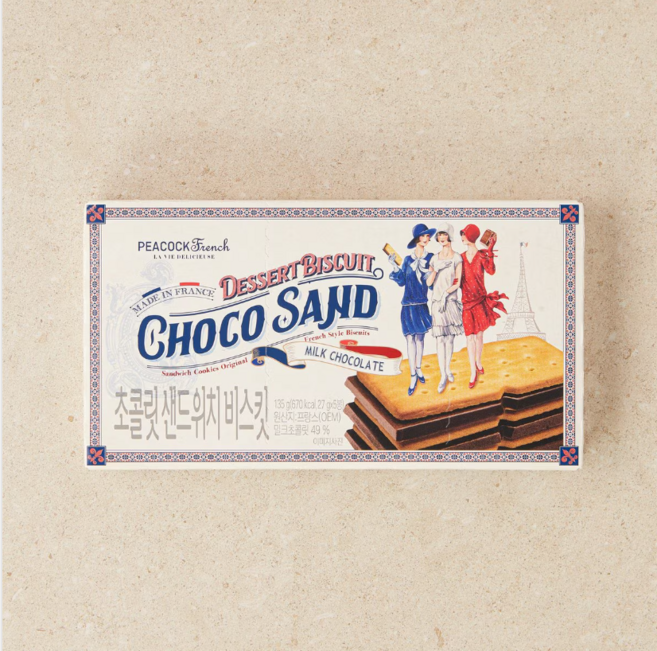 피코크 초콜릿 비스킷 쿠키 135그램 x 6개, 135g