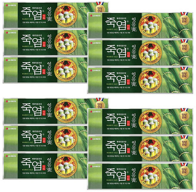 죽염잇몸고 죽염치약 120g 3입 4개 총(12입) 9번구운 죽염치약