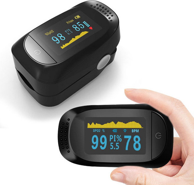 I&O OLED 산소포화도측정기 맥박 휴대용 (프리미엄형), 1개, 1개입