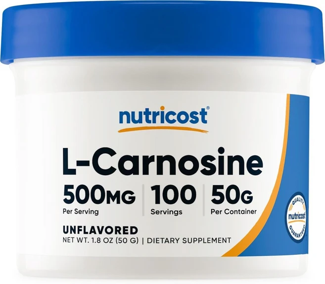 뉴트리코스트 L 카르노신 L-Carnosine 500mg 분말 파우더 50g, 1개, 1g - 쿠팡