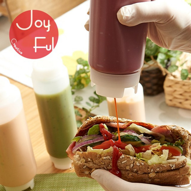 프리미엄 소스통 3종 택1 서브웨이 케챱 디스팬서 거꾸로 둬도 흐르지 않아요, 710ml, 1개